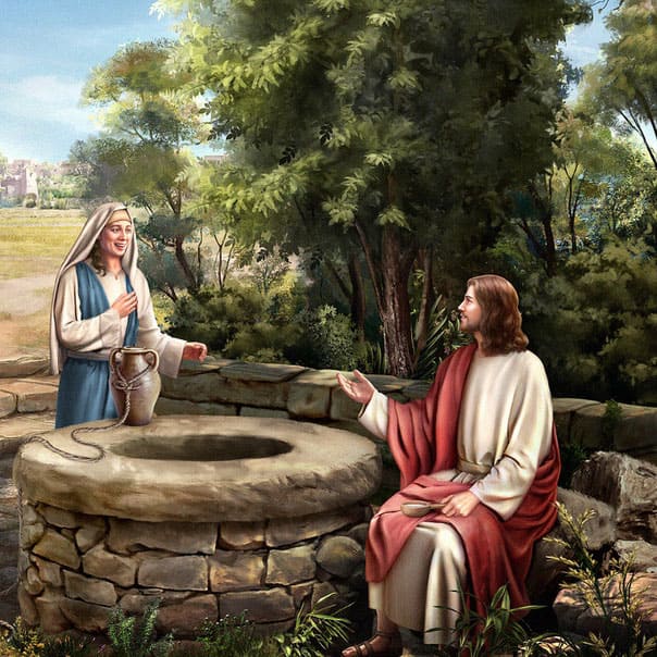 Самарянка и Иисус у колодца