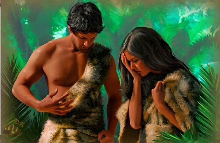 Адам и Ева в кожаных одеждах